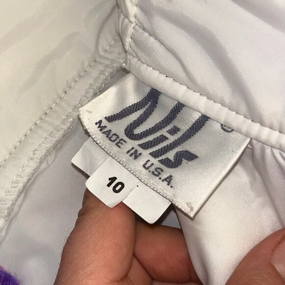 Vintage Nils Women’s high waisted Ski snow pants size 10 small iridescent purple - Picture 10 of 12